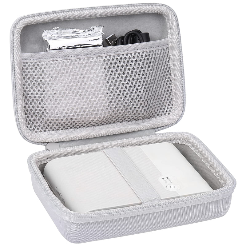  [AUSTRALIA] - co2CREA Hard Travel Case Replacement for Canon SELPHY QX10 Portable Square Photo Printer (for SELPHY QX10, White Case) for SELPHY QX10