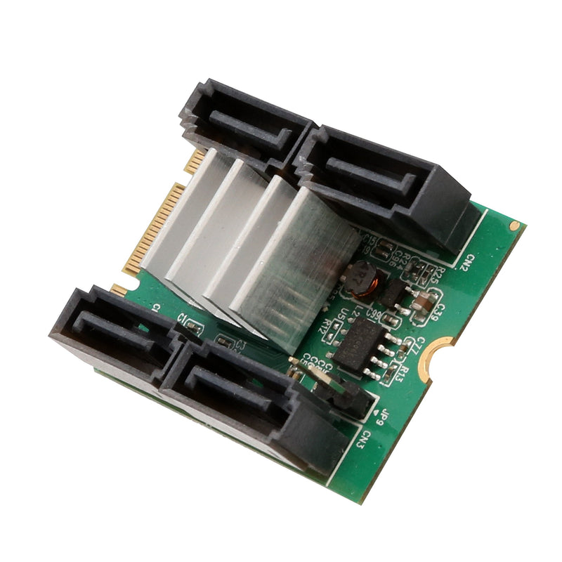  [AUSTRALIA] - Syba 4 Port SATA III to M.2 M+B Key NGFF NVMe and SATA Socket Adapter Converter Card SD-ADA40118