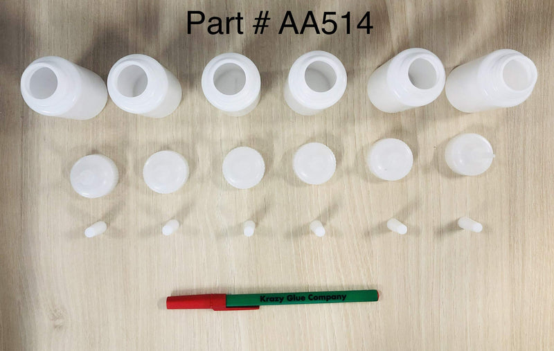  [AUSTRALIA] - Aron Alpha Industrial Krazy Glue-AA514 Aron Alpha Empty 50 g Instant Adhesive Refilling/Point of Use Polyethylene Bottle (Pack of 6)