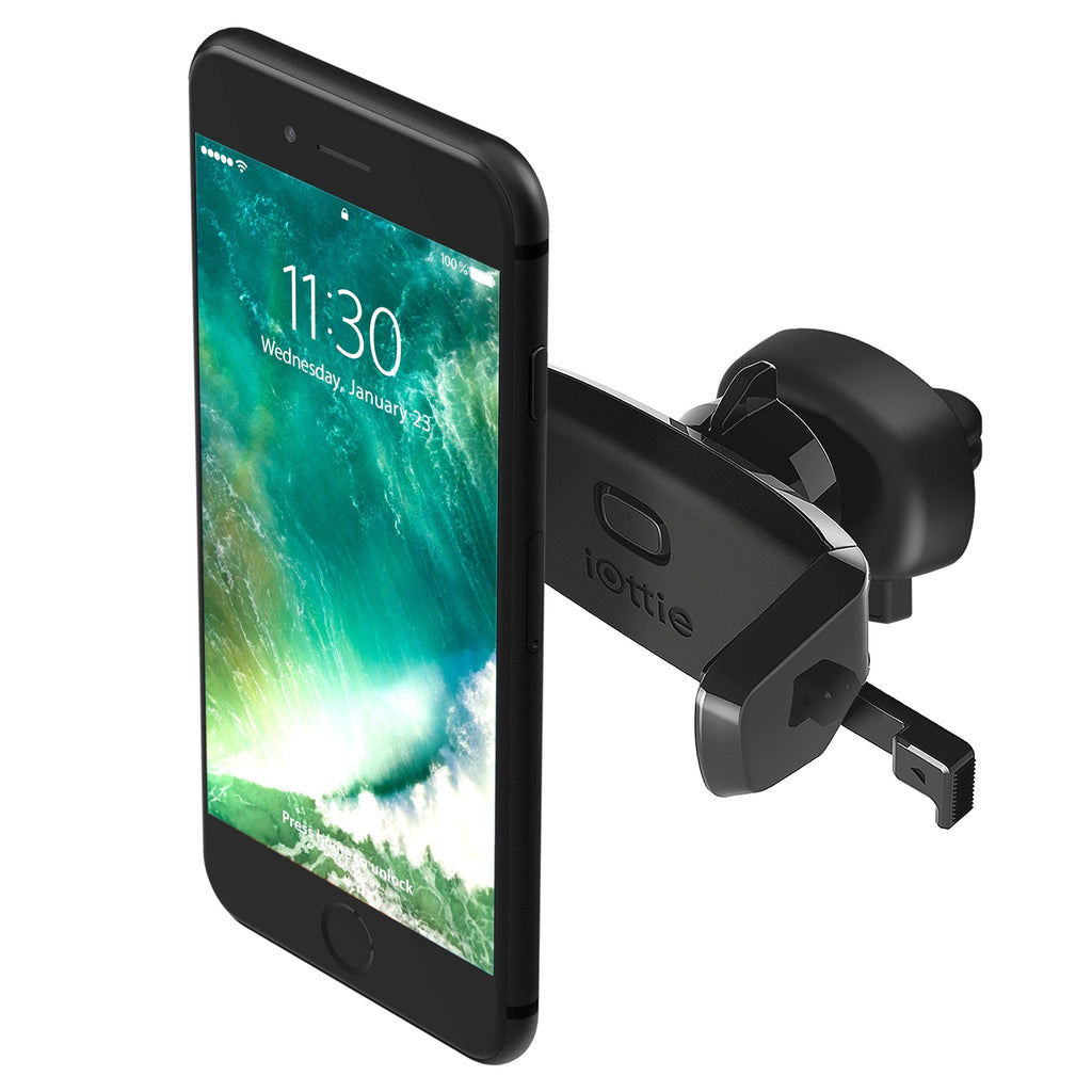  [AUSTRALIA] - iOttie Easy One Touch Mini Air Vent Car Mount Holder Cradle for iPhone Xs Max R 8 Plus 7 Samsung Galaxy S10 E S9 S8 Plus Edge, Note 9 & Other Smartphone, 2.2 x 4.8 x 5.7 inches