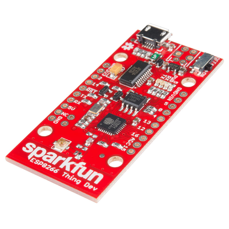  [AUSTRALIA] - SparkFun ESP8266 Thing - Dev Board - WiFi-enabled microcontroller compatible with Arduino for Internet of Things WiFi Development On-board FTDI USB-to-Serial converter PCB trace antenna U.FL connector