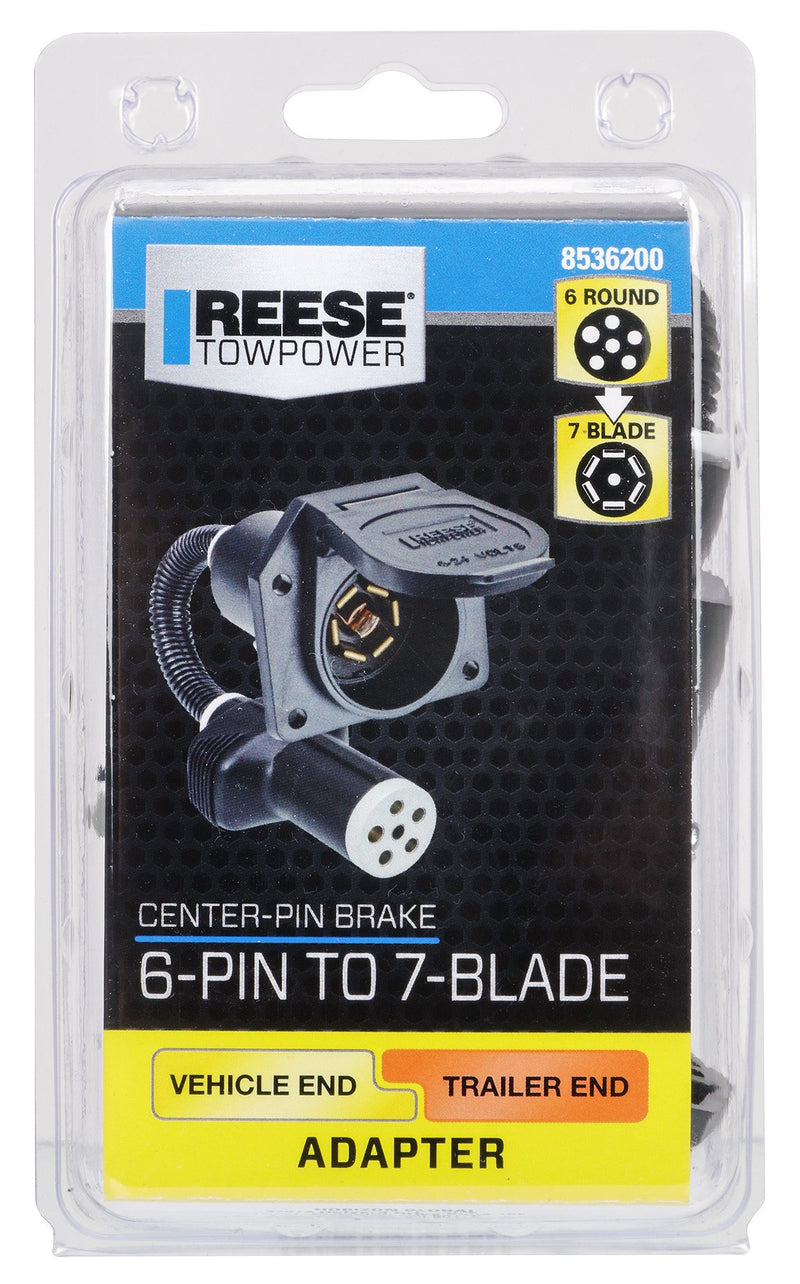  [AUSTRALIA] - Reese Towpower 8536200 6 7-Blade Trailer Adapter with Center Pin Brake