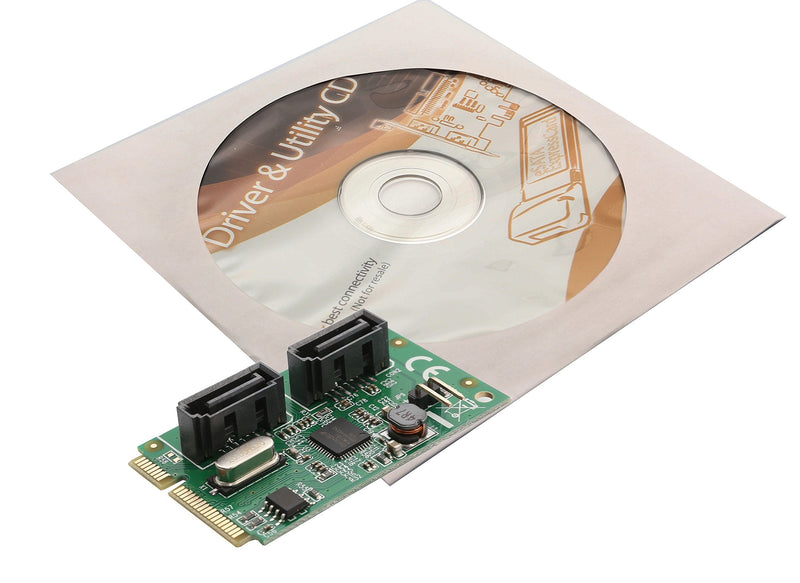  [AUSTRALIA] - 2 Port Mini PCIe to SATA III Controller Card AsMedia ASM1061 Chipset