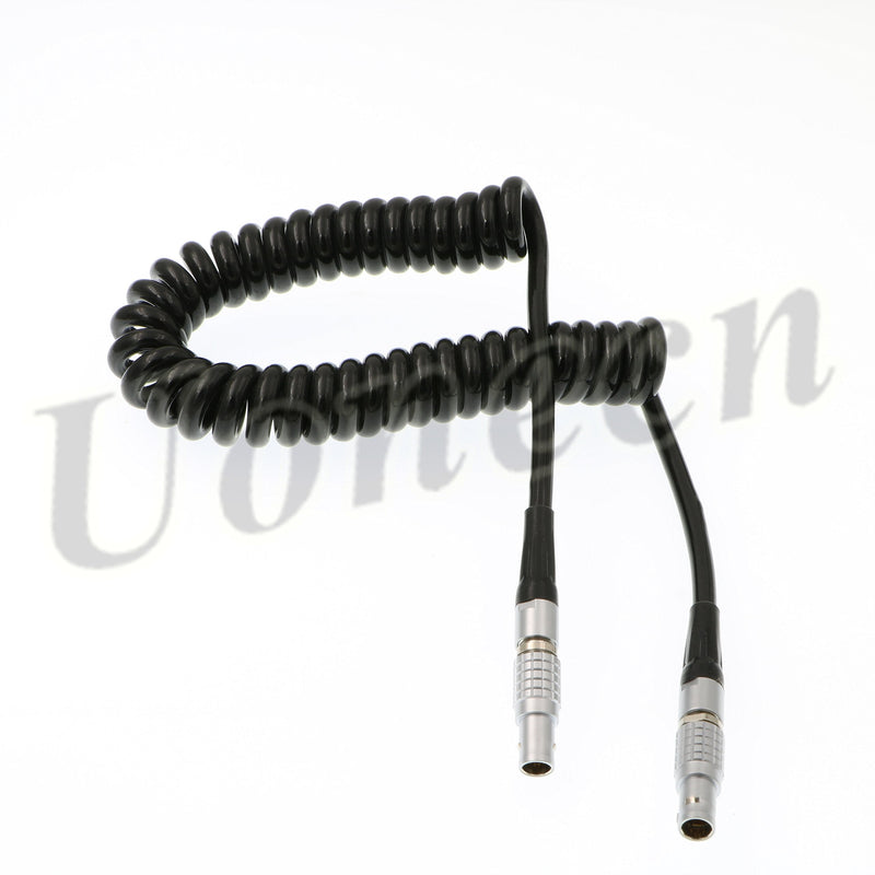  [AUSTRALIA] - Uonecn XL LL Timecode Cable 5 pin Male to 5 pin Male Coiled Twist Cable for Sound Devices ZAXCOM DENECKE