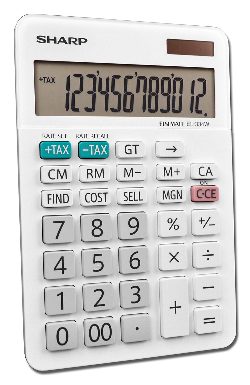  [AUSTRALIA] - Sharp EL-334WB Business Calculator, White 4.0