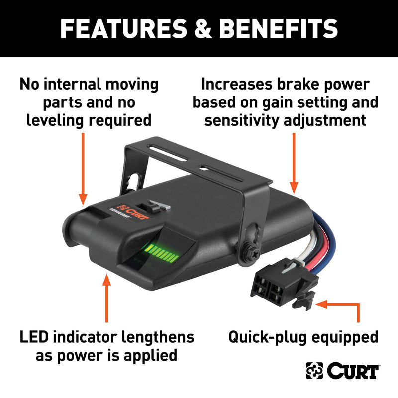  [AUSTRALIA] - CURT 51110 Venturer Electric Trailer Brake Controller, Time-Delay