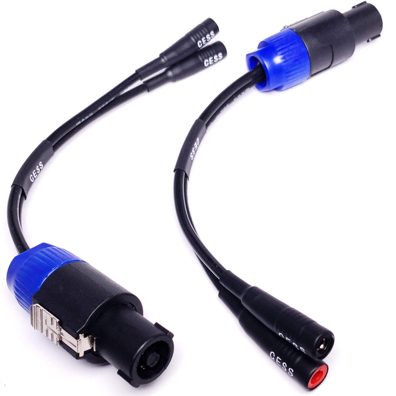 CESS-095 Banana Plug Jack to Speakon Speaker Adapter Cable, 2 Pack - LeoForward Australia
