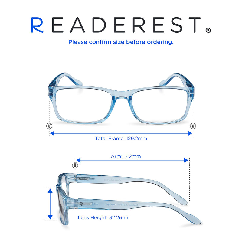 Readerest Blue Light Blocking Reading Glasses (Light Blue, 2.25 Magnification) Light Blue 2.25 x - LeoForward Australia