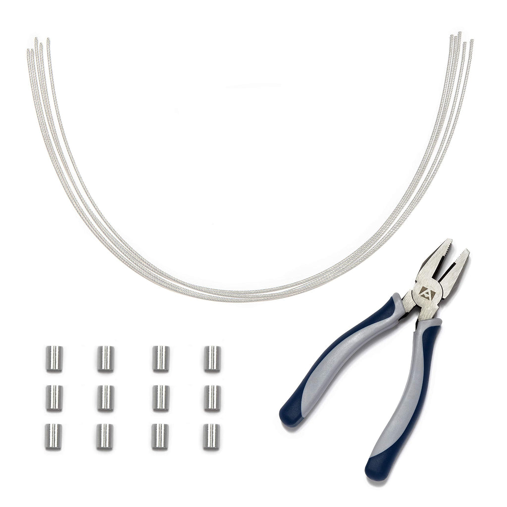  [AUSTRALIA] - TetherTies Cable Tethers Silver 5 Pack | DIY (self install) Kit | Customizable Cable Tethers | Tether Computers Adapters & Dongles | Easy Installation | Free Crimping Tool | 12 inch Cable 5-Pack DIY TetherTies