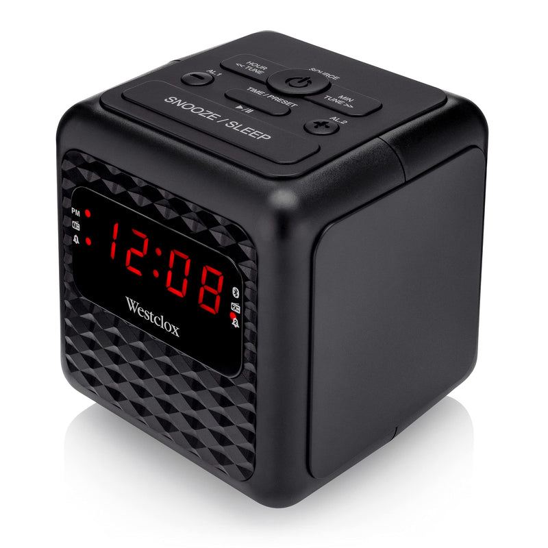 Westclox Black FM Digital Clock Radio with Bluetooth – Model# 71042WM - LeoForward Australia
