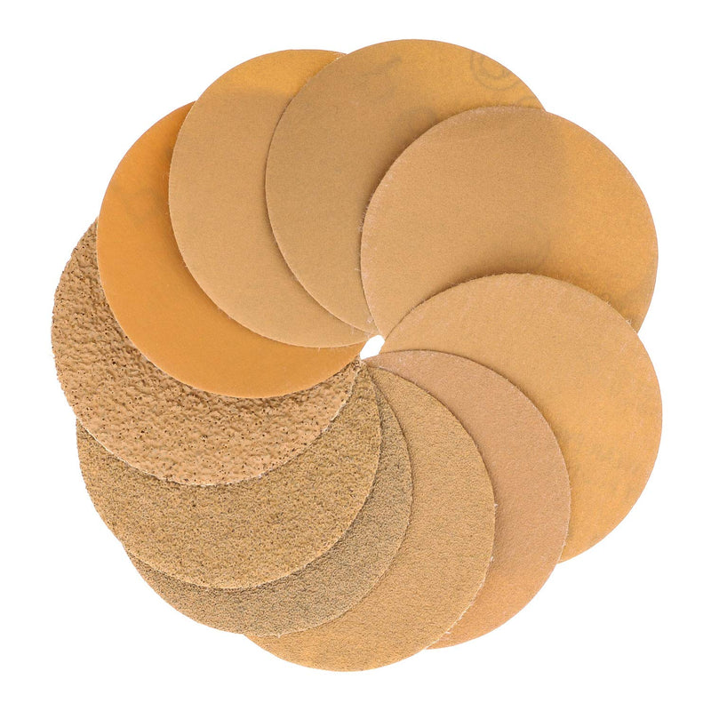  [AUSTRALIA] - Dura-Gold Premium 2" Gold Hook & Loop Sanding Discs Variety Pack Box - 40, 60, 80, 120, 220, 320, 400, 600, 800, 1000 Grit (5 Sheets Each, 50 Total) & Drill Backing Plate, Automotive, Woodworking