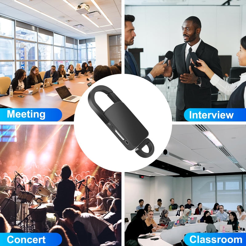  [AUSTRALIA] - King Ma Digital Keychain Voice Recorder, Small Audio Recorder Activated Listening Devices with Playback for Lectures/Meetings/Interviews, Intelligent Noise Reduction (32G) 32G