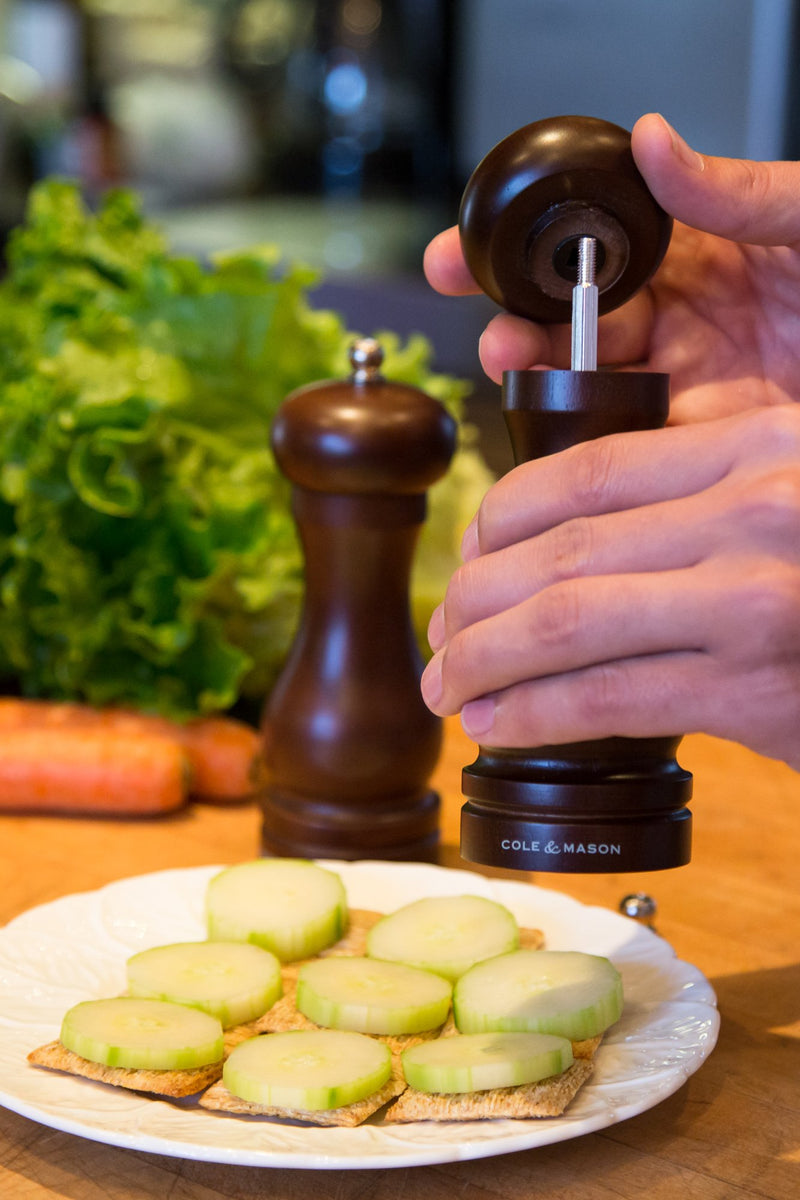  [AUSTRALIA] - COLE & MASON Capstan Wood Pepper Grinder - Wooden Mill Includes Precision Mechanism, 6.5 inch 6.5- Inch