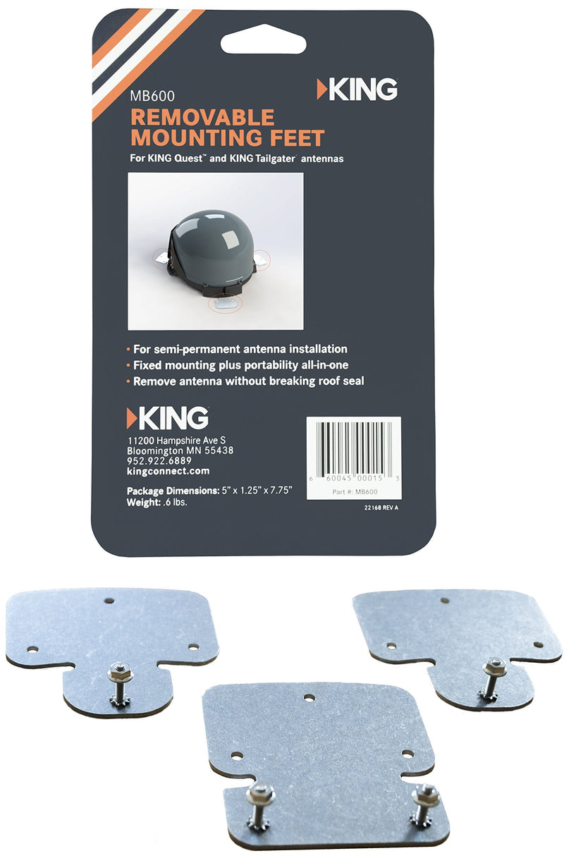  [AUSTRALIA] - KING MB600 Removable Roof Mount Kit, Gray