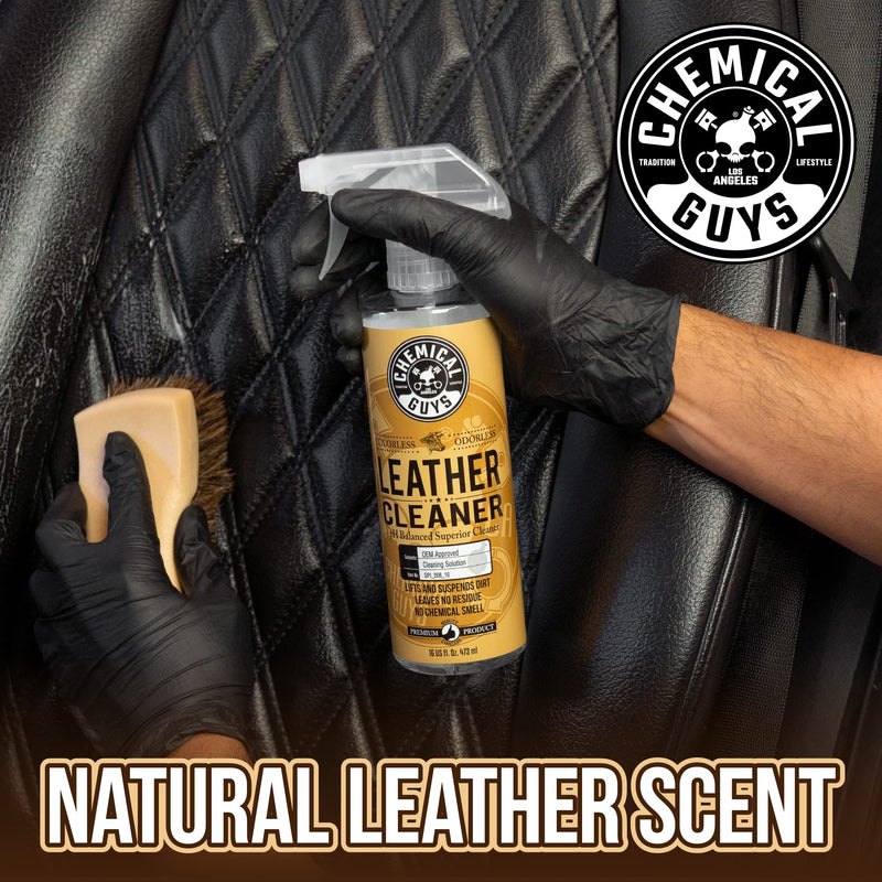  [AUSTRALIA] - Chemical Guys SPI_109_04 Leather Cleaner and Conditioner Complete Leather Care Kit for Use on Car Interiors, Leather Apparel, Furniture, Shoes, Boots, Bags & More (2 - 4 fl oz Bottles)