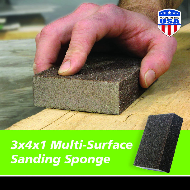  [AUSTRALIA] - Norton Abrasives - St. Gobain 4200 3" x 4" Multi-Surface Sanding Sponge, Coarse/Medium, Black