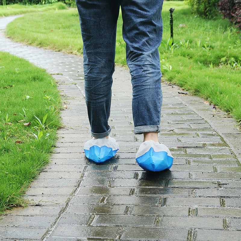  [AUSTRALIA] - Cleaing Disposable Waterproof Shoe Covers 50 Pack Non Slip for Indoor One Size Fits All Up to XL 1