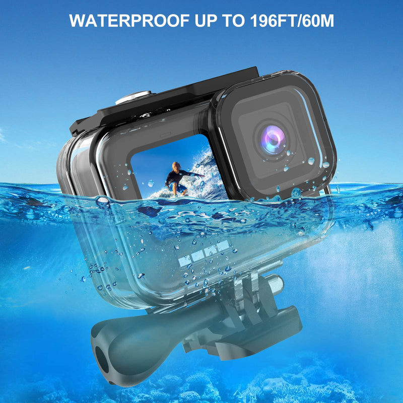  [AUSTRALIA] - Waterproof Case for GoPro Hero 10 /GoPro Hero 9 Black, 60M/196FT Underwater Protective Dive Housing Shell with Bracket Mount Accessories for Go Pro Hero10 /Go Pro Hero9 Action Camera Waterproof Case for hero 10/9