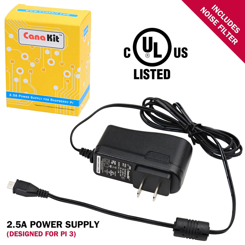  [AUSTRALIA] - CanaKit 5V 2.5A Raspberry Pi 3 B+ Power Supply/Adapter (UL Listed)