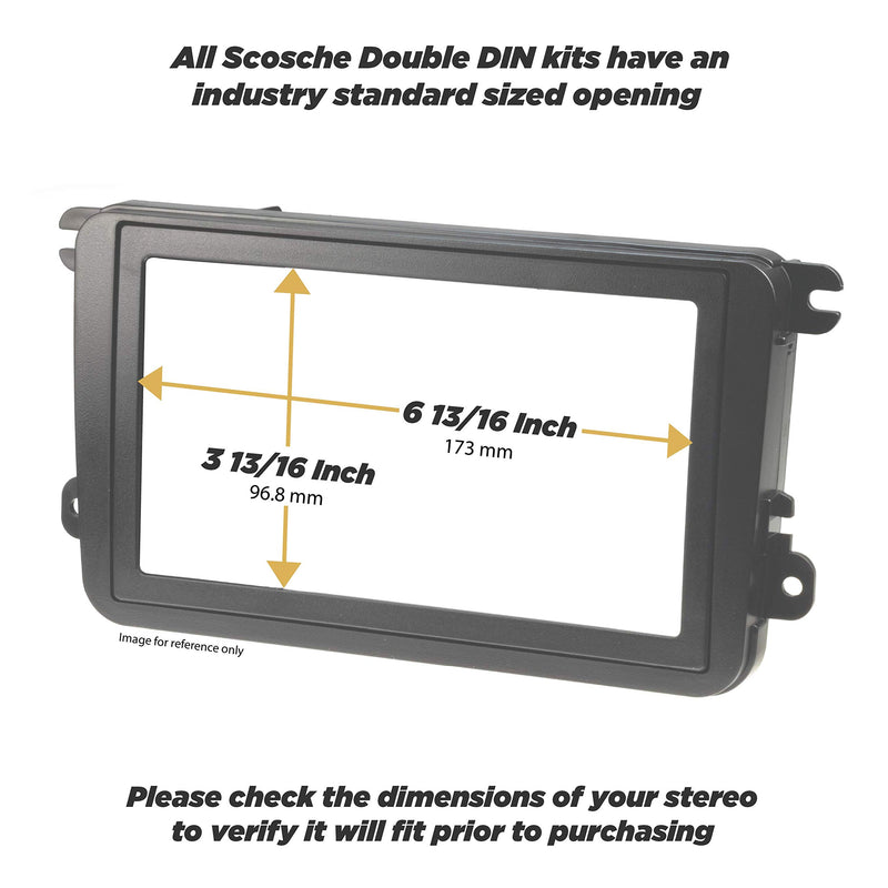  [AUSTRALIA] - Scosche TA2101B Compatible with 2009-13 Toyota Corolla ISO Double DIN & DIN+Pocket Dash Kit, Black Standard Packaging