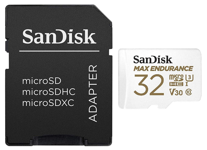  [AUSTRALIA] - SanDisk MAX Endurance 32GB TF Card MicroSDHC (2 Pack) Memory Card for Dash Cams & Home Security System Video Cameras (SDSQQVR-032G-GN6IA) Bundle with (1) Everything But Stromboli MicroSD Card Reader