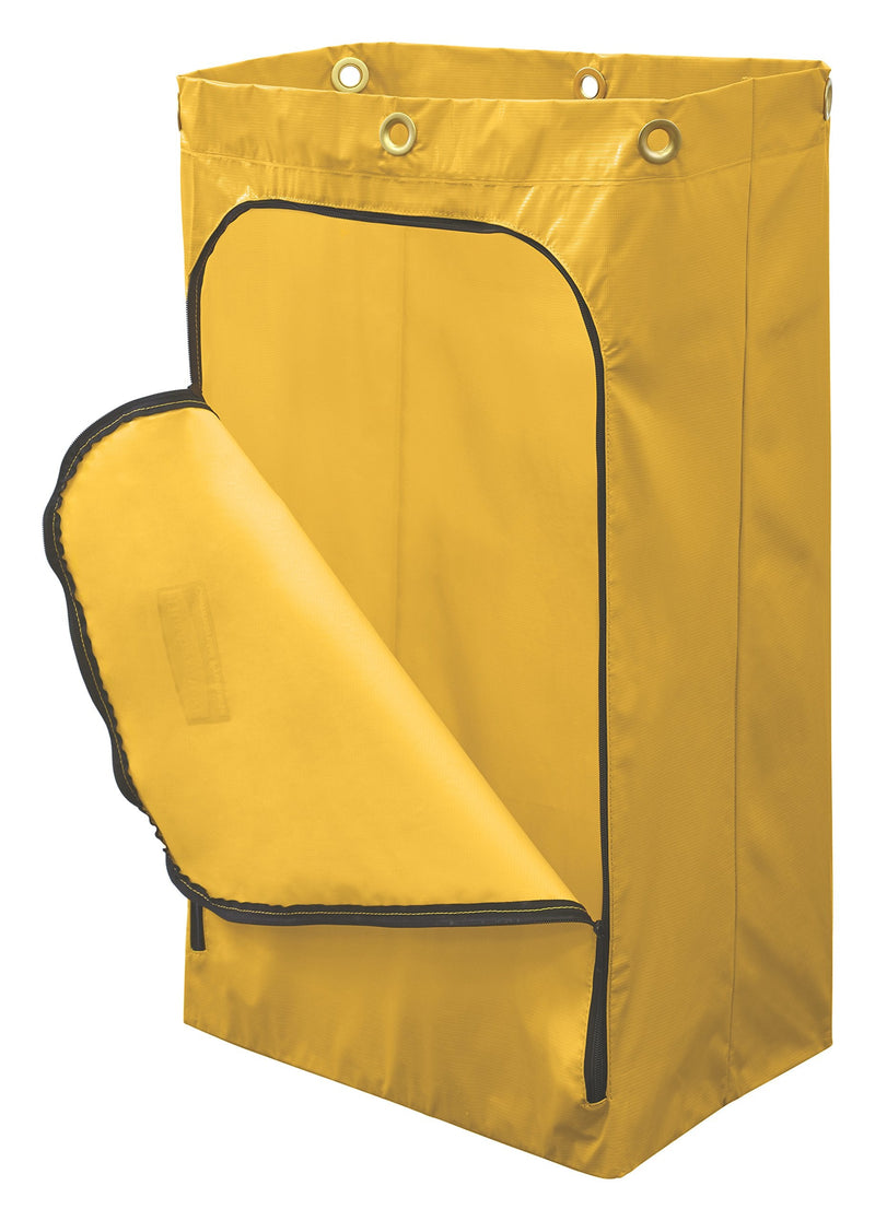  [AUSTRALIA] - Rubbermaid Commercial Products-1966719 Cleaning Cart Bag, 24 Gallon, Yellow, Collecting Refuse or Laundry Items, Janitorial and Housekeeping Carts, Zippered Front 24-Gal.