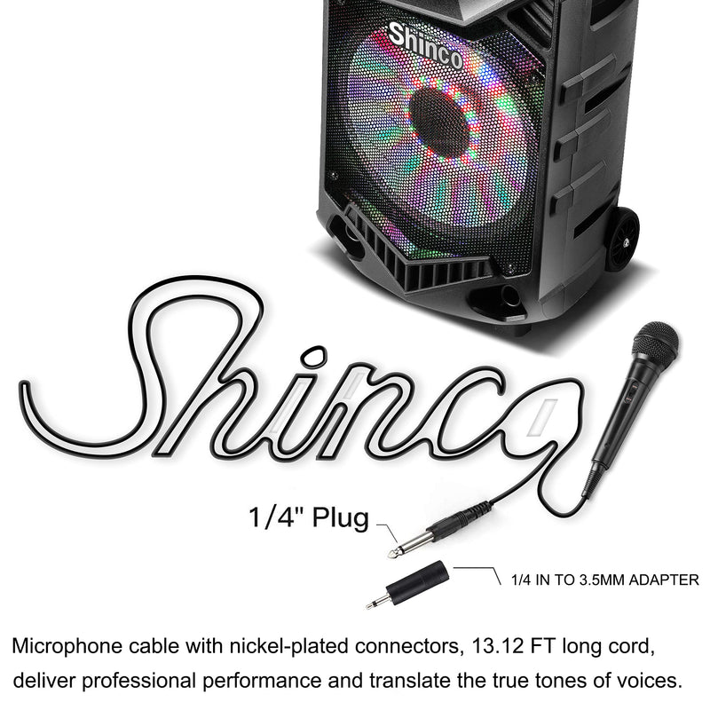  [AUSTRALIA] - Shinco Handheld Microphone, Dynamic Cardioid Mic with 13ft Cable and ON/Off Switch, Ideally Suited for Speakers, Karaoke Singing Machine, Amp, Mixer