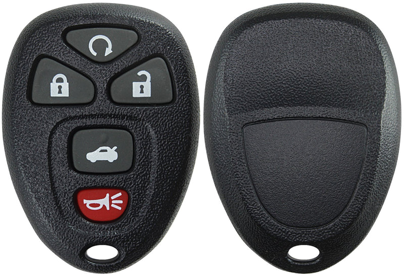  [AUSTRALIA] - KeylessOption Keyless Entry Remote Key Fob Shell Case Button Pad Cover for Chevy Impala Monte Carlo Buick Lucerne Cadillac DTS OUC60270, OUC60221 black