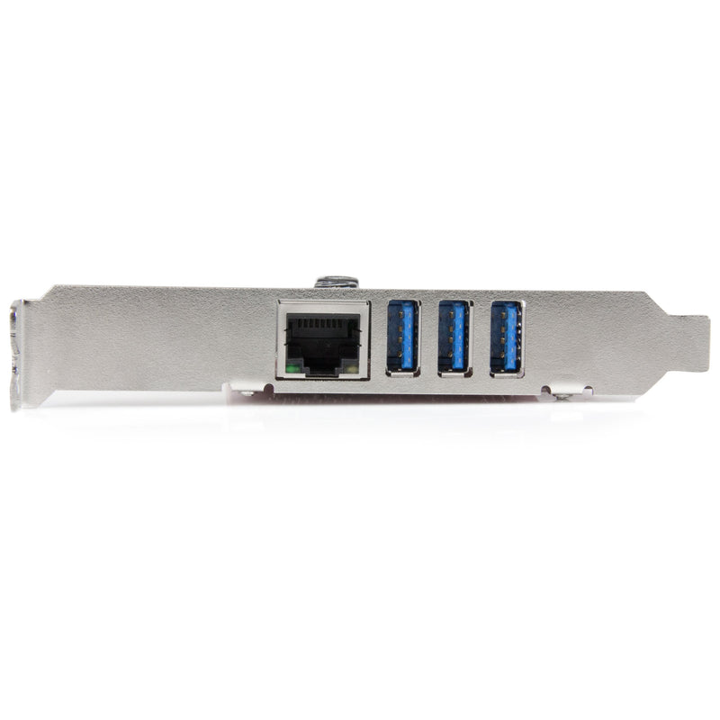  [AUSTRALIA] - StarTech.com 3 Port PCI Express USB 3.0 Card + Gigabit Ethernet - Fits Standard & Low-Profile PCs - UASP Supported - Optional SATA Power (PEXUSB3S3GE)