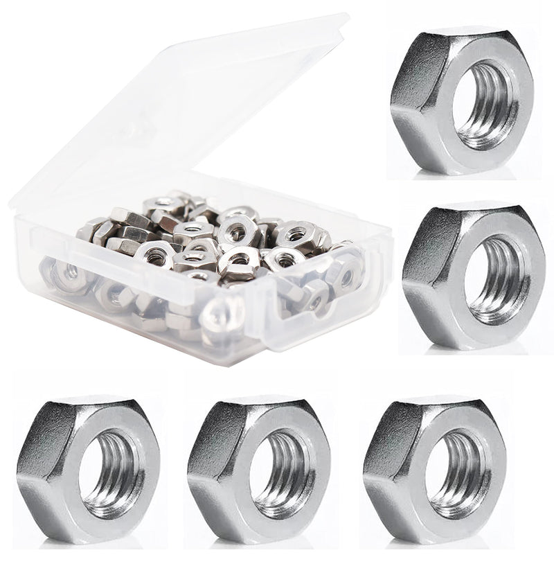  [AUSTRALIA] - binifiMux 100pcs #6-32 304 Stainless Steel Hex Nuts Lock Nuts #6-32 100pcs