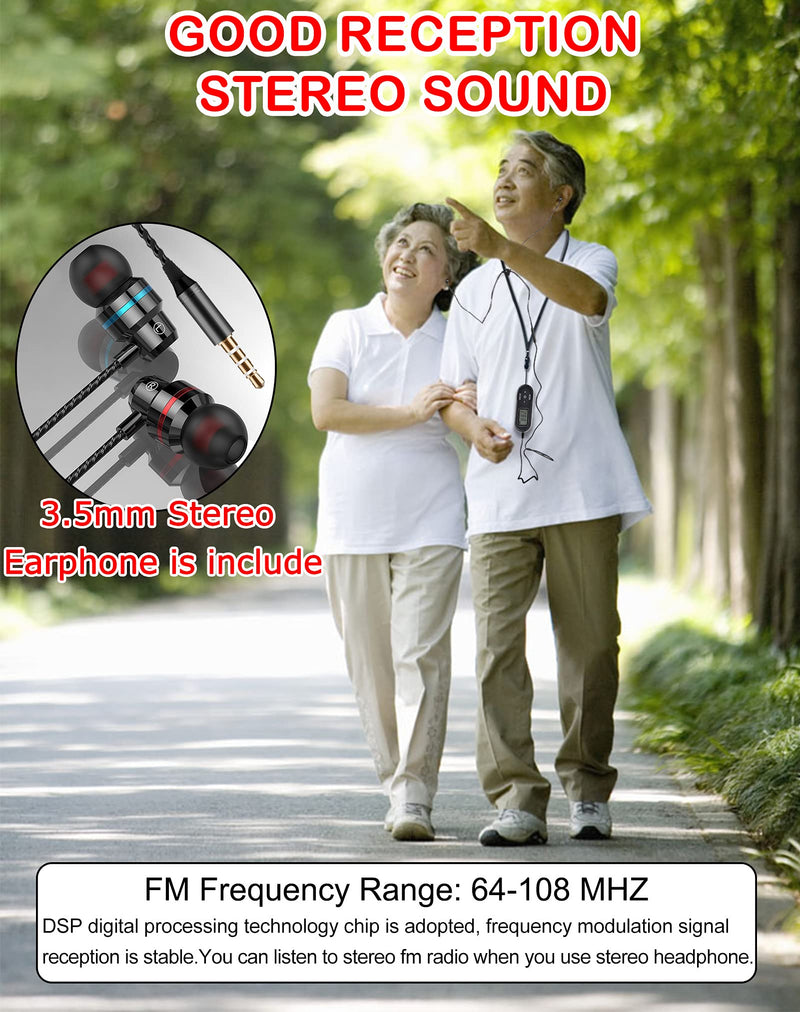  [AUSTRALIA] - HanRongDa FM Stereo Portable Radio with Best Reception and Excellent Sound, Pocket Digital Tuner with 20 Preset Stations, AAA Battery Operated for Walking, Mowing, Jogging and Running HRD-727