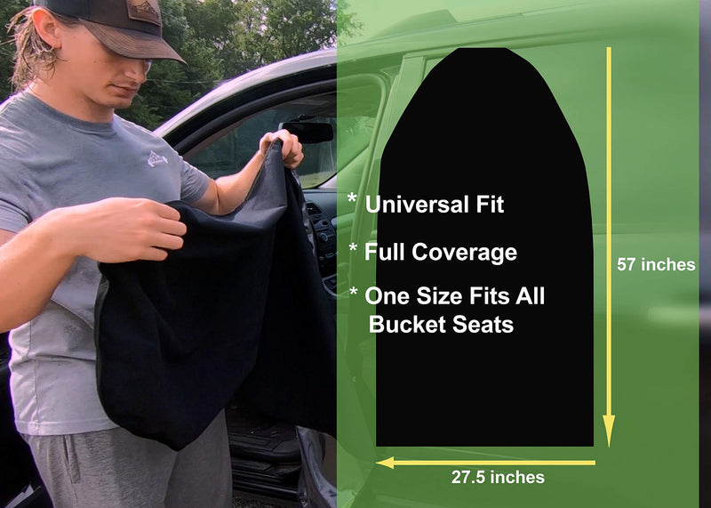  [AUSTRALIA] - Waterproof SeatShield UltraSport Seat Protector (Gray) - The Original Removable Auto Car Seat Cover - Soft Odor-proof, guards leather or fabric from sweat after sports and exercise Gray