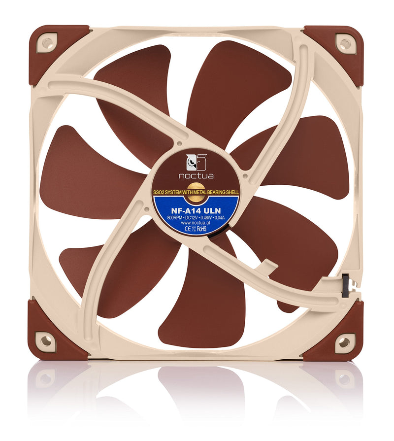  [AUSTRALIA] - Noctua NF-A14 ULN, Ultra Quiet Silent Fan, 3-Pin (140mm, Brown)