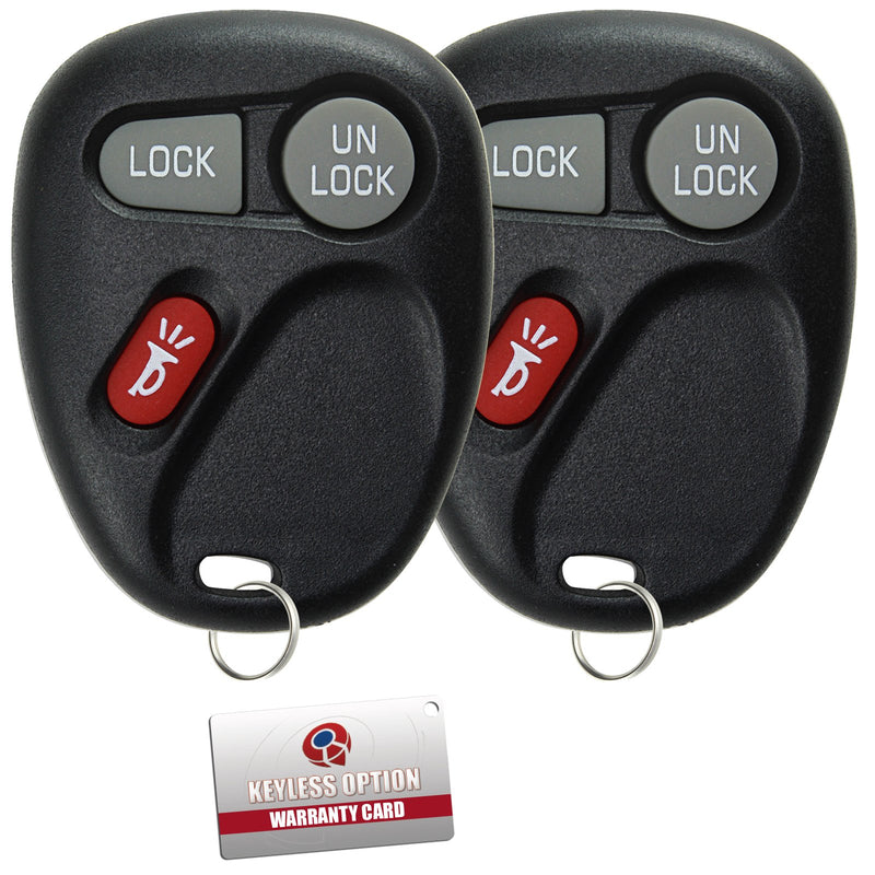  [AUSTRALIA] - KeylessOption Keyless Entry Remote Control Car Key Fob Replacement for 15732803 (Pack of 2) black