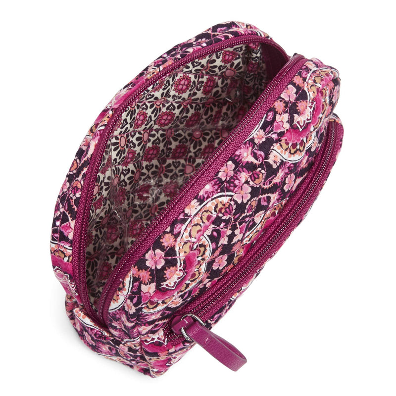 Vera Bradley Women's Cotton Mini Cosmetic Makeup Organizer Bag One Size Raspberry Medallion - LeoForward Australia