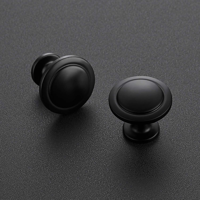  [AUSTRALIA] - Ravinte 1 Pack 1-1/4 inch Kitchen Cabinet Knobs Drawer Knobs Dresser Knobs Matte Black Zinc Knobs Drawer Pulls Door Knobs Dresser Drawer Handles Knobs for Dresser Drawers