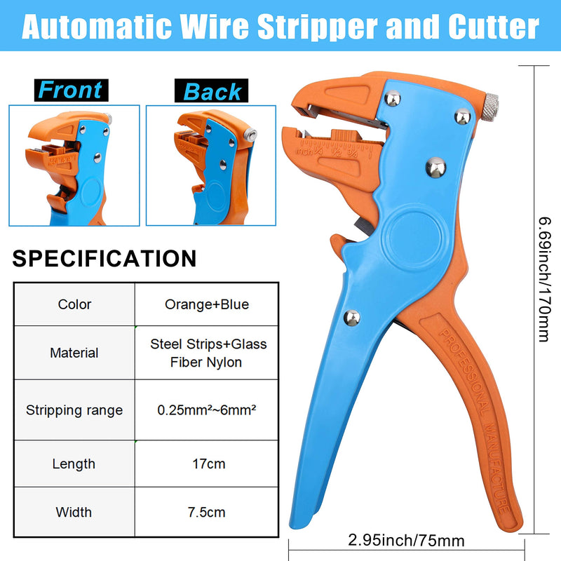 [AUSTRALIA] - Knoweasy Automatic Wire Stripper and Cutter,Heavy Duty Wire Stripping Tool 2 in 1 and Wire Stripper Tool for Electronic and Automotive Repair 700D