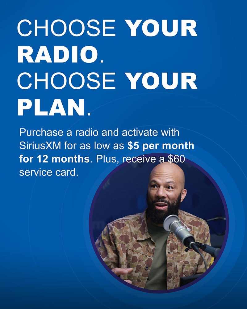  [AUSTRALIA] - SiriusXM - SXEZR1V1AZ1 Satellite Radio with Vehicle Kit, Easy to Install, Enjoy SiriusXM in Your Car and Beyond with This Dock and Play Radio for as Low as $5/Month + $60 Service Card with Activation