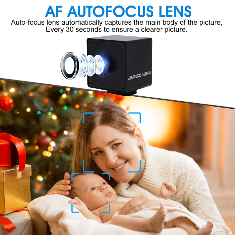  [AUSTRALIA] - Webcamera usb 2MP 1080P Usb Camera CMOS OV2710 Sensor with Autofocus 100 Degree Lens Webcam,Usb with Cameras Support 1920X1080@30fps,UVC Compliant Cam,Web Cams Support Most OS,High Speed USB2.0 Webcam Autofocus 100 degree lens with black box case