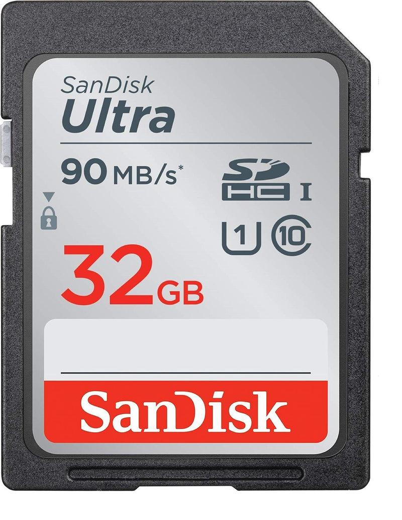 SanDisk 32GB SDHC SD Ultra Memory Card Works with Canon Powershot ELPH 360 HS, SX70 HS, SX620 HS Camera UHS-I (SDSDUNR-032G-GN6IN) Bundle with (1) Everything But Stromboli Combo Card Reader - LeoForward Australia