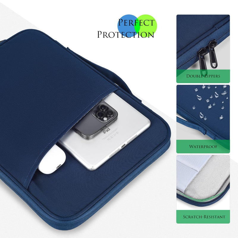  [AUSTRALIA] - 9-11 Inch Tablet Carrying Sleeve Case for Amazon Fire Max 11 2023/10.1" Fire HD 10 Plus Kids Pro, Samsung Galaxy Tab S8 S7 A8 A7 A S6 11" 10.5" Protective Carrying Bag with Handle(Blue) 9.7-11 Inch Blue