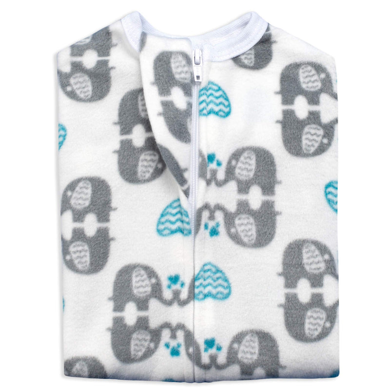  [AUSTRALIA] - SleepingBaby Fleece Zipadee-Zip Swaddle Transition Baby Swaddle Blanket with Zipper, Cozy Baby Sleep Sack Wrap (Extra Large 2T-3T | 34+ lbs, 37-42 inches | eLOVEphant) Extra Large 2T-3T