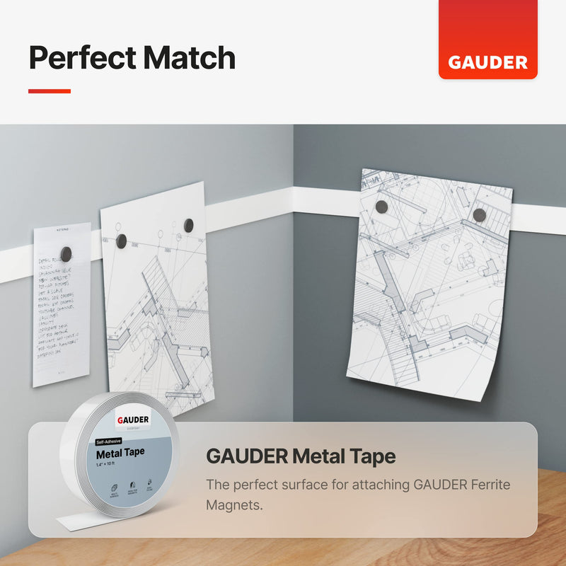  [AUSTRALIA] - GAUDER Magnets for Magnetic Boards Self-Adhesive | Ceramic Industrial Magnets | for Crafts, Whiteboards and Fridges (54 pcs) 54