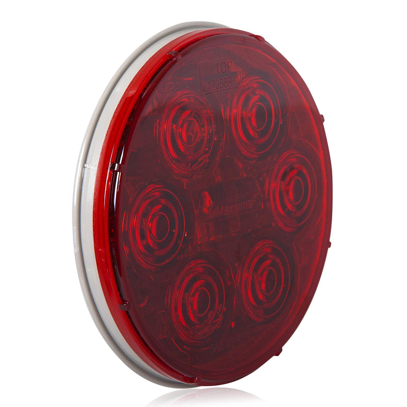  [AUSTRALIA] - Maxxima M42358R-MH 6 LED 4" Round Stop/Tail/Turn MaxxHeat Lens, Red