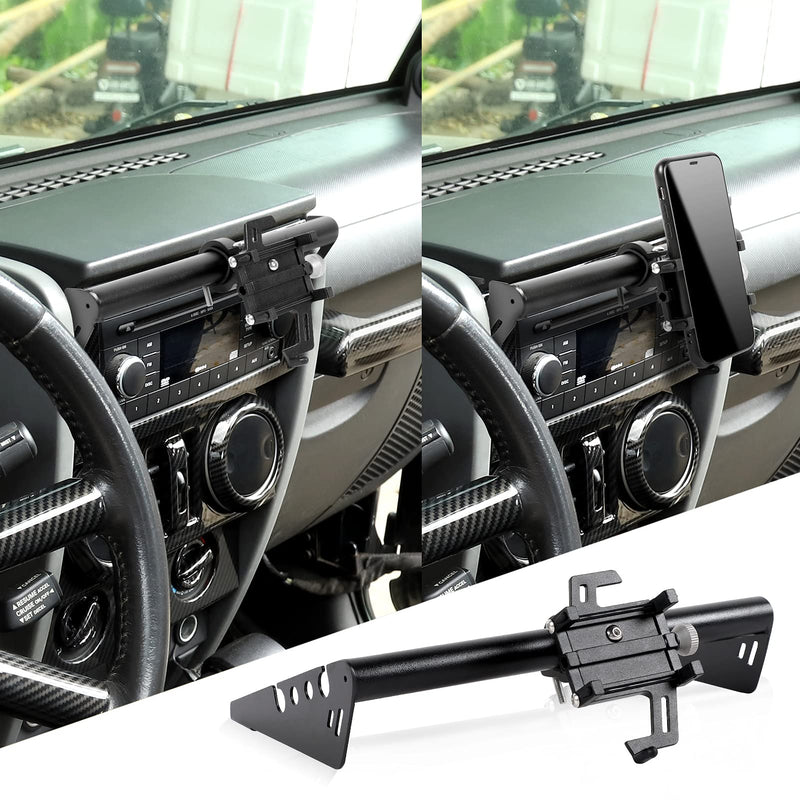  [AUSTRALIA] - JeCar Rugged Heavy Duty Dash Bar Phone Holder, Dashboard Cell Phone Mount for 2007-2010 Jeep Wrangler JK & Unlimited