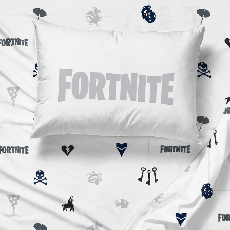 [AUSTRALIA] - Jay Franco Fortnite Neon Stripe Twin XL Sheet Set - 3 Piece Set Super Soft and Cozy Kid’s Bedding - Fade Resistant Microfiber Sheets (Official Fortnite Product)