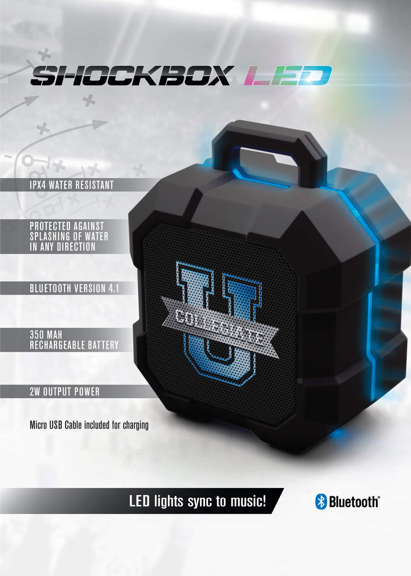 NCAA Iowa Hawkeyes Shockbox LED Wireless Bluetooth Speaker, Team Color - LeoForward Australia