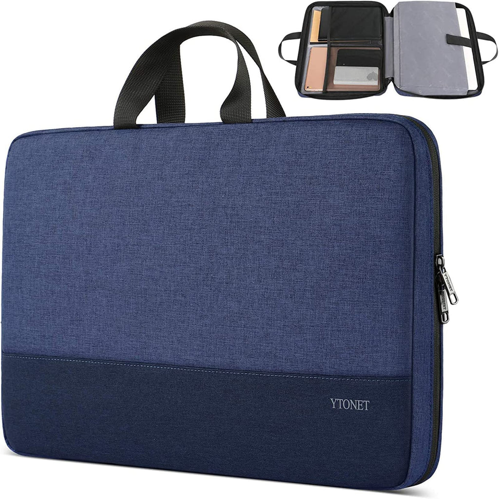  [AUSTRALIA] - Ytonet 14 Inch Laptop Sleeve, TSA Laptop Case with Handle, Water Resistant Protective Laptop Carrying Case, Compatible with MacBook HP Dell Lenovo Asus Notebooks, Gift for Men Women, Dark Blue 14 in