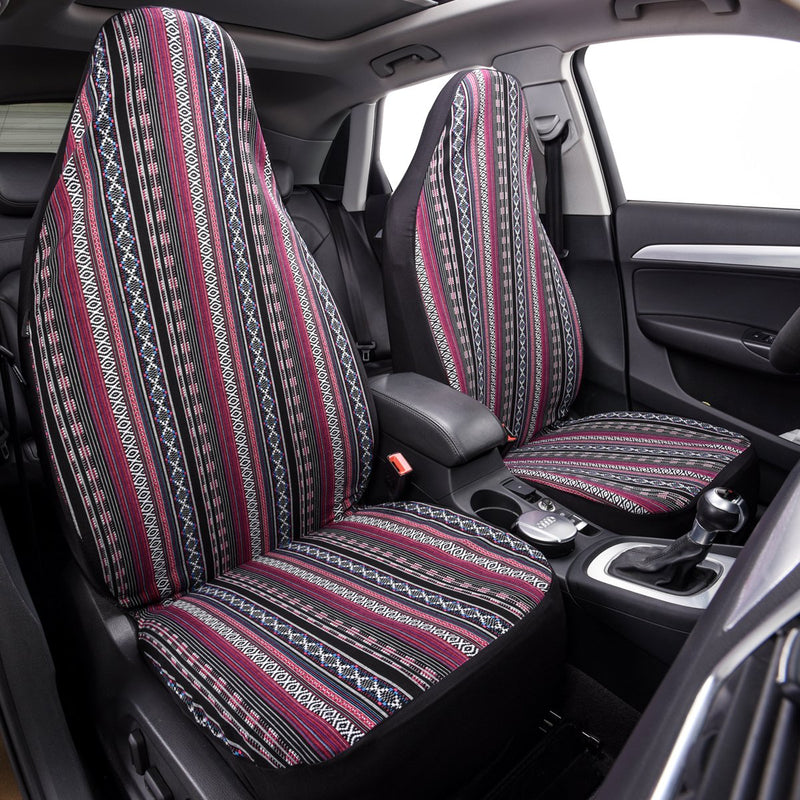  [AUSTRALIA] - CAR PASS Rainbow Ethnic Style Universal fit Two Front car seat Covers, fit for Most of suvs,sedans,Trucks,sedans(Two Front SEAT Covers) TWO FRONT SEAT COVERS