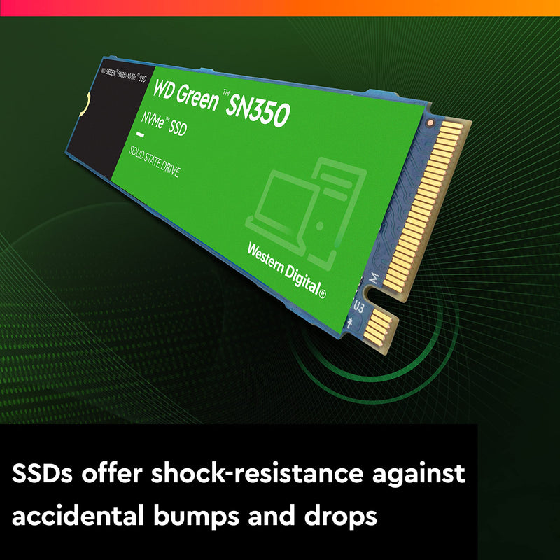  [AUSTRALIA] - Western Digital 500GB WD Green SN350 NVMe Internal SSD Solid State Drive - Gen3 PCIe, M.2 2280, Up to 2,400 MB/s - WDS500G2G0C
